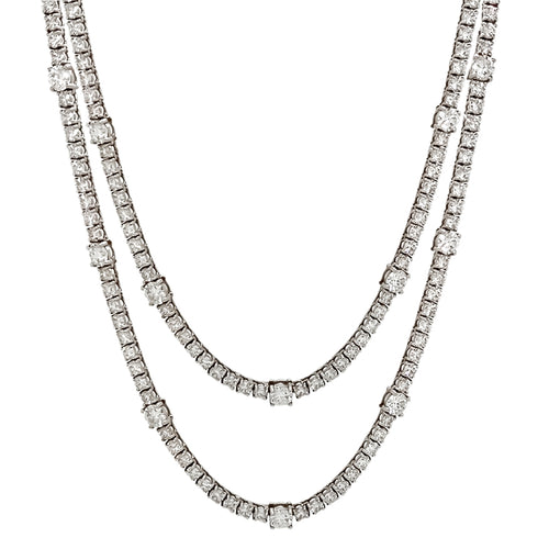 Detachable Diamond Line Necklace