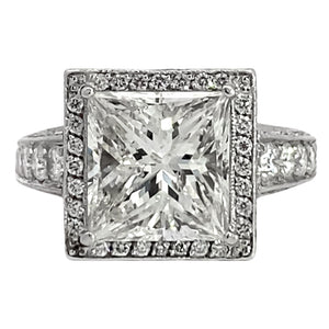 Halo Princess Cut Diamond Ring