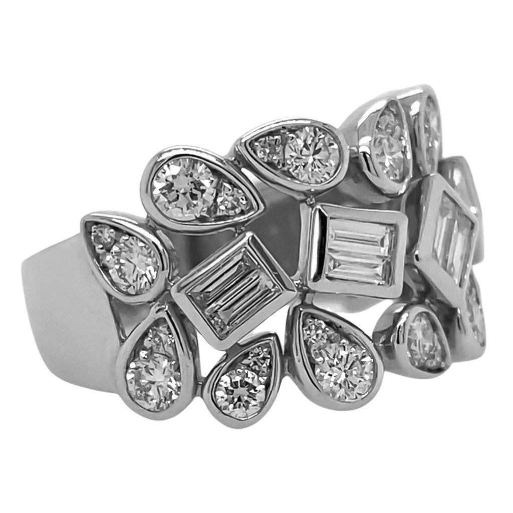 Three Row Mixed Diamond Band