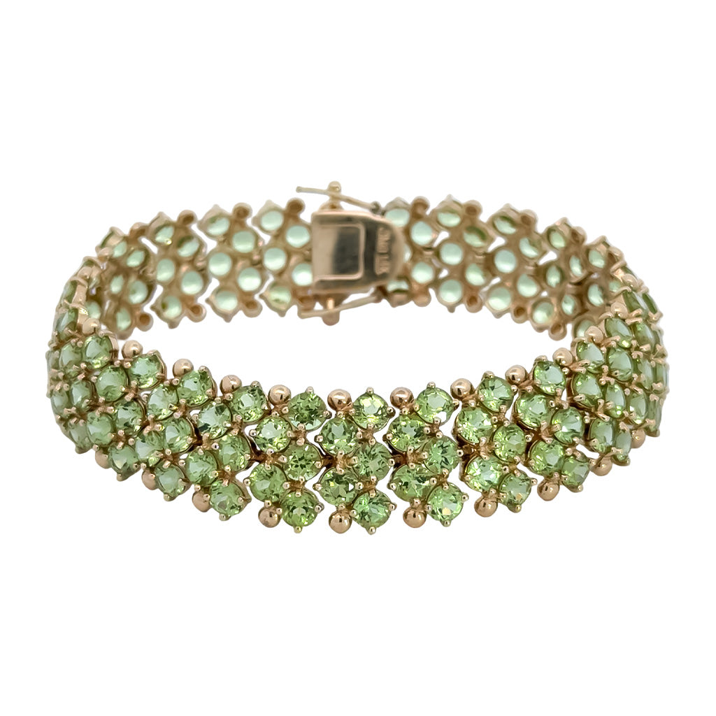 Peridot and Gold Bracelet