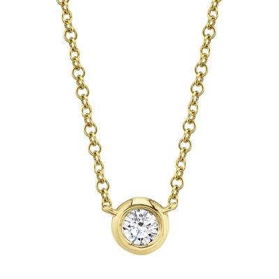Bezel Set Diamond Necklace