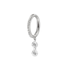 Double Diamond Huggie Earring