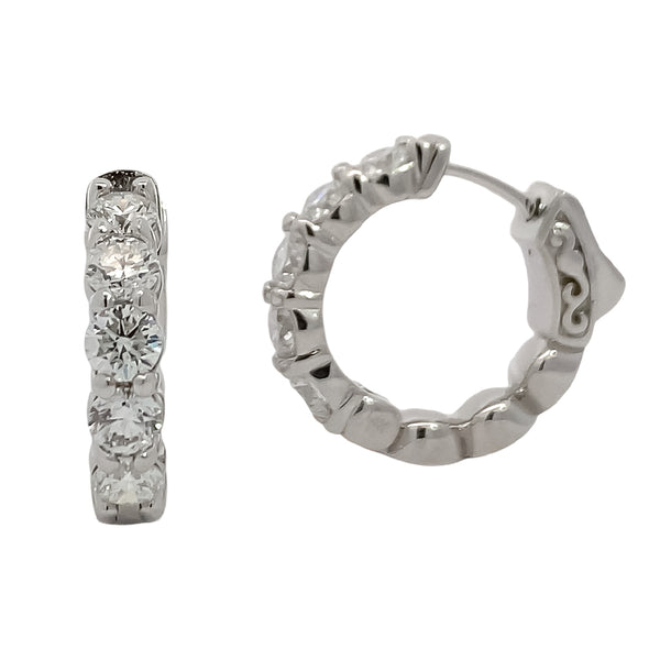 14k White Gold Huggie