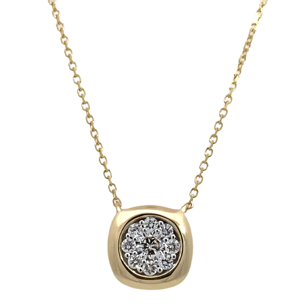 Cushion Shape Diamond Necklace