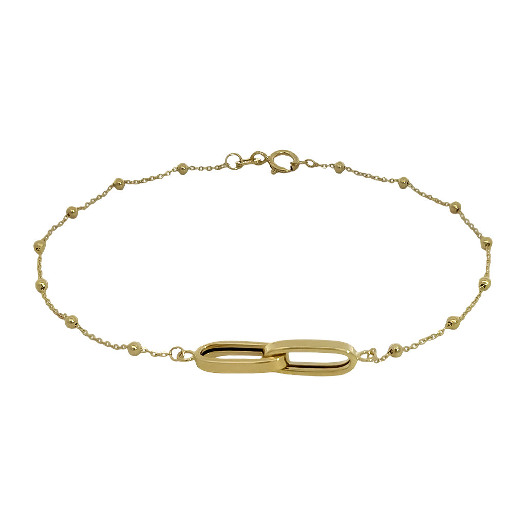 Bead and Center Link Bracelet