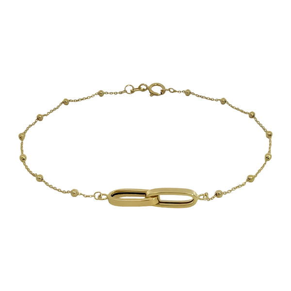 Bead and Center Link Bracelet