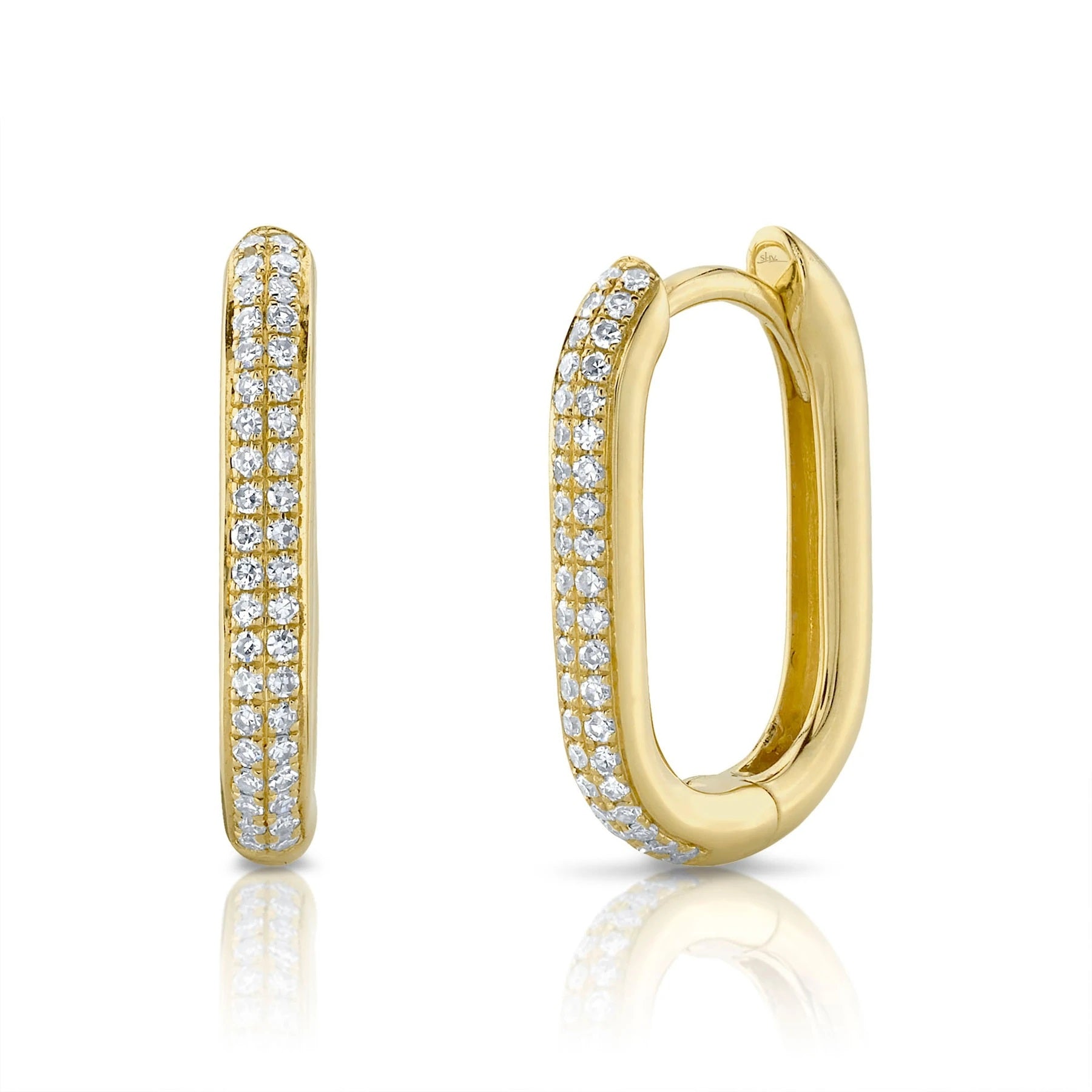 Oblong Hoop Earrings
