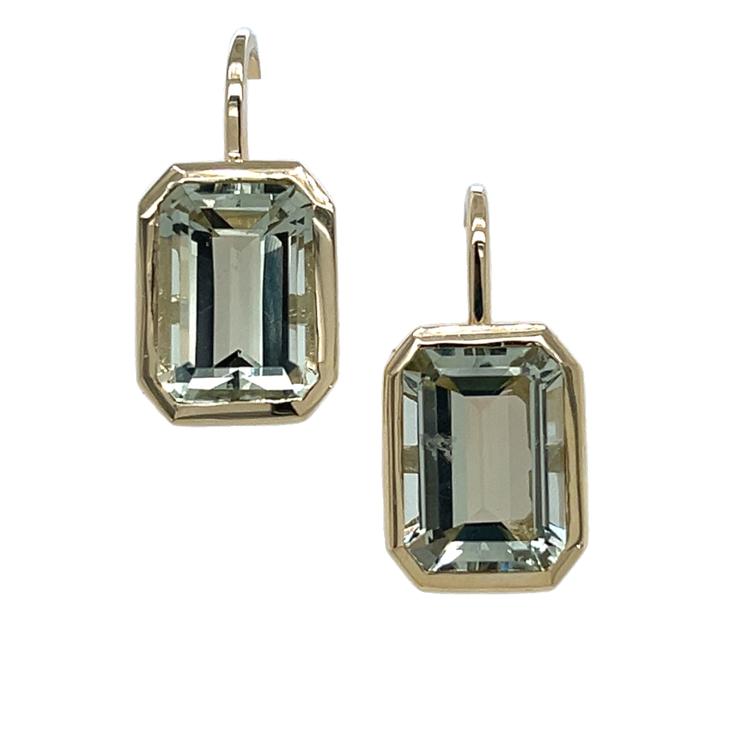 Green Amethyst Earrings