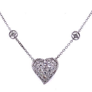 Pave Diamond Heart Necklace