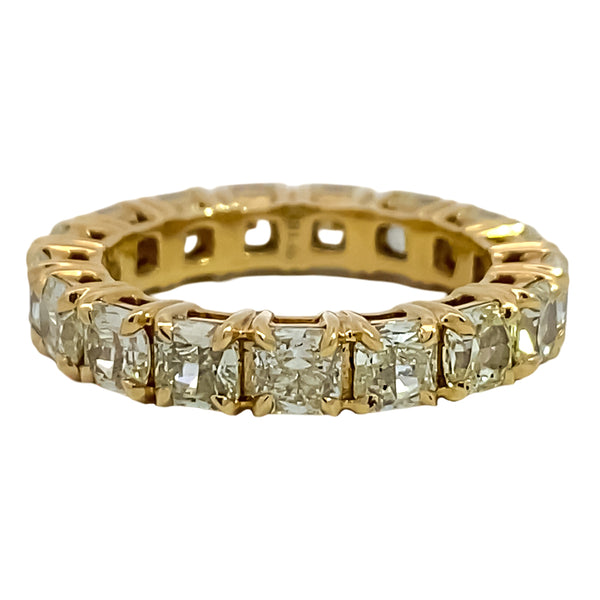 Fancy Yellow Radiant Eternity Band