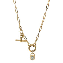 Diamond Drop and Toggle Necklace