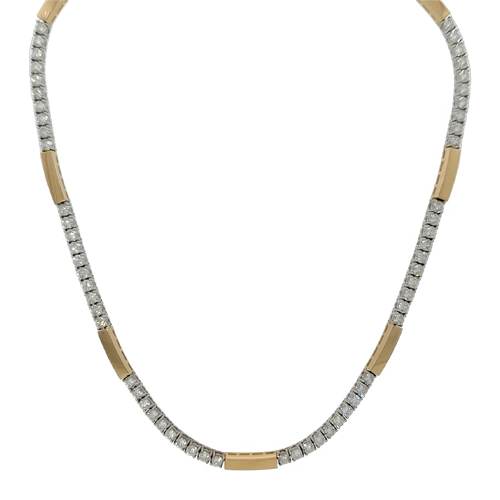 Accented Diamond Tennis Necklace