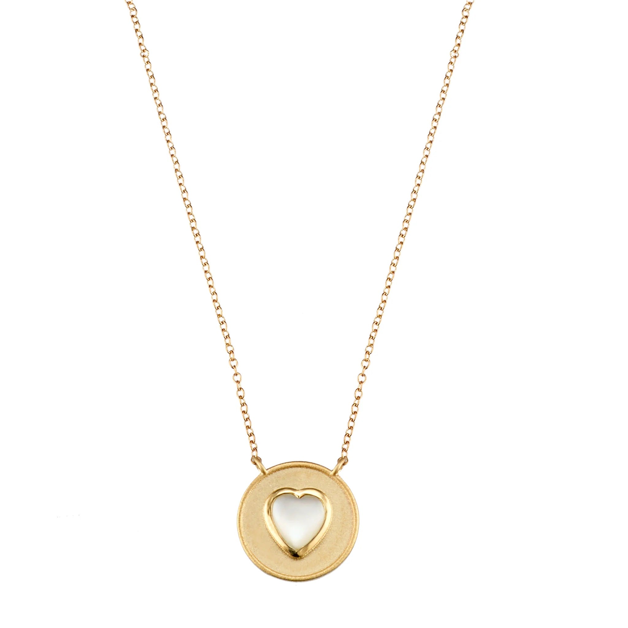 Mother of Pearl Heart Necklace