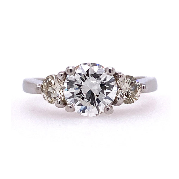 Three Stone Round Brilliant Diamond Ring