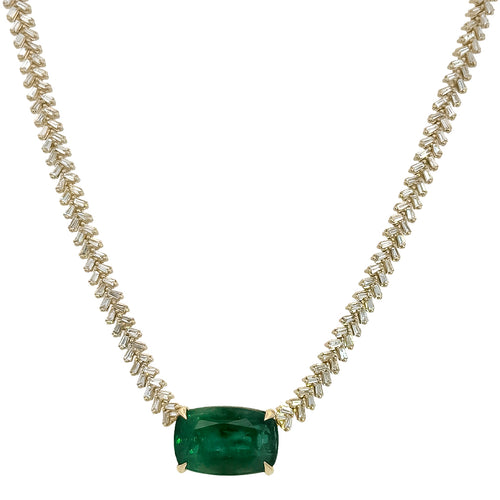 Emerald and Diamond Necklace