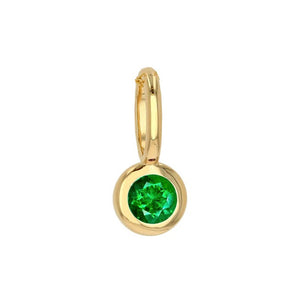 'May' Emerald Birthstone Charm