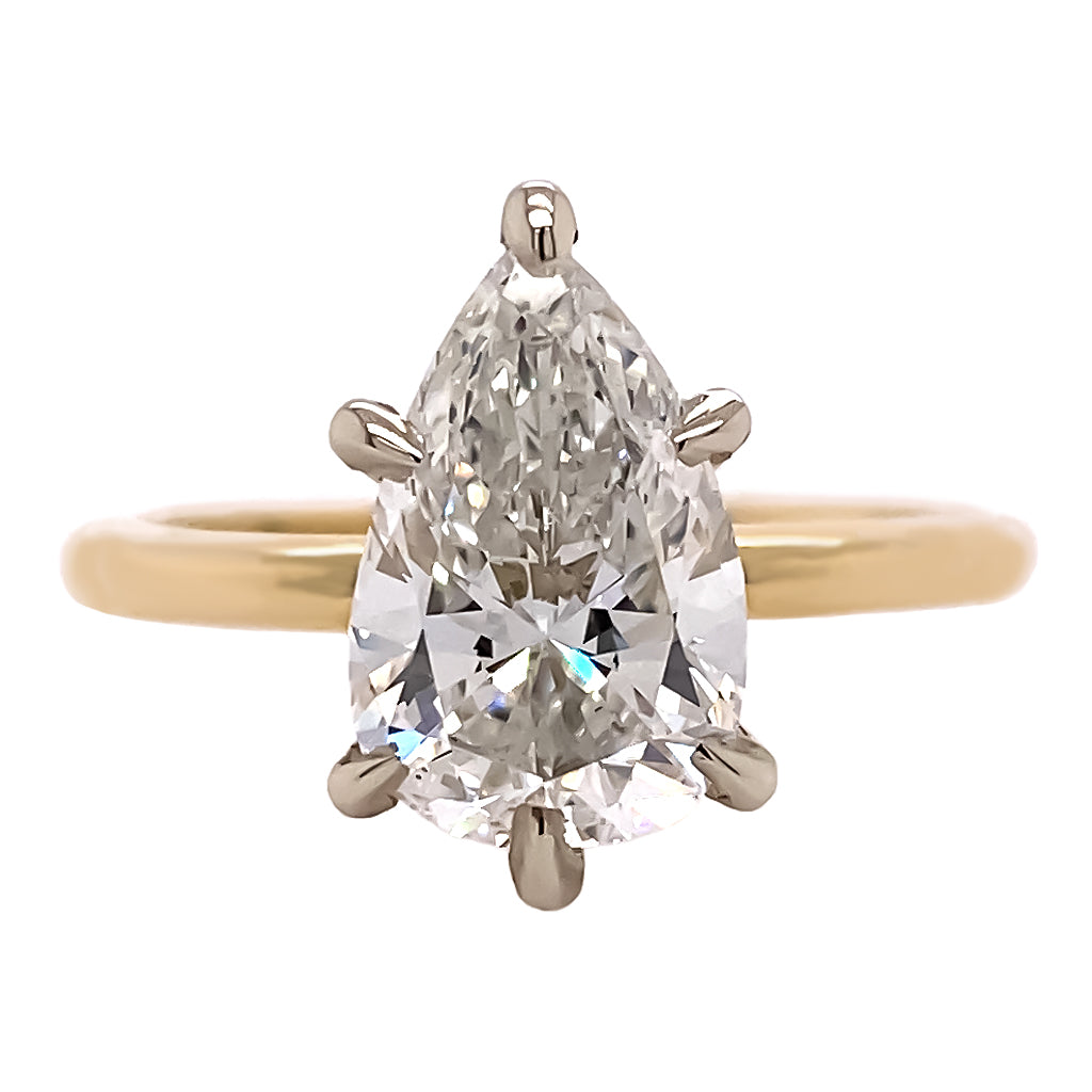 Pear Shaped Diamond Solitaire