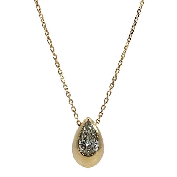 Pear Shaped Lab Grown Diamond Necklace