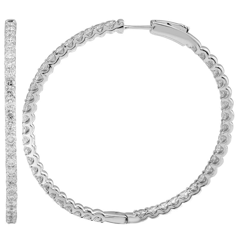 Inside Out Diamond Hoop Earrings