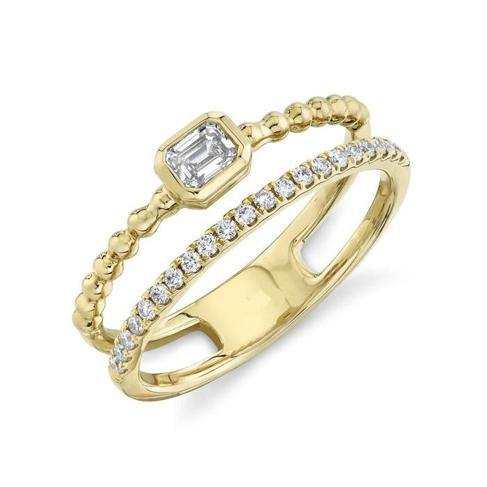 Double Band Diamond Ring