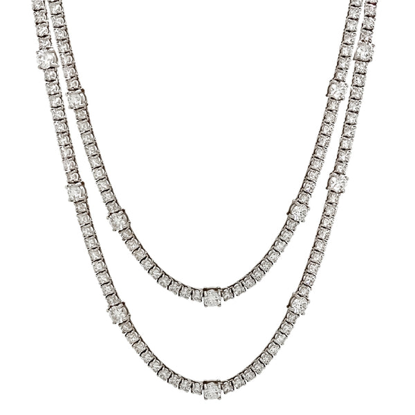 Detachable Diamond Line Necklace