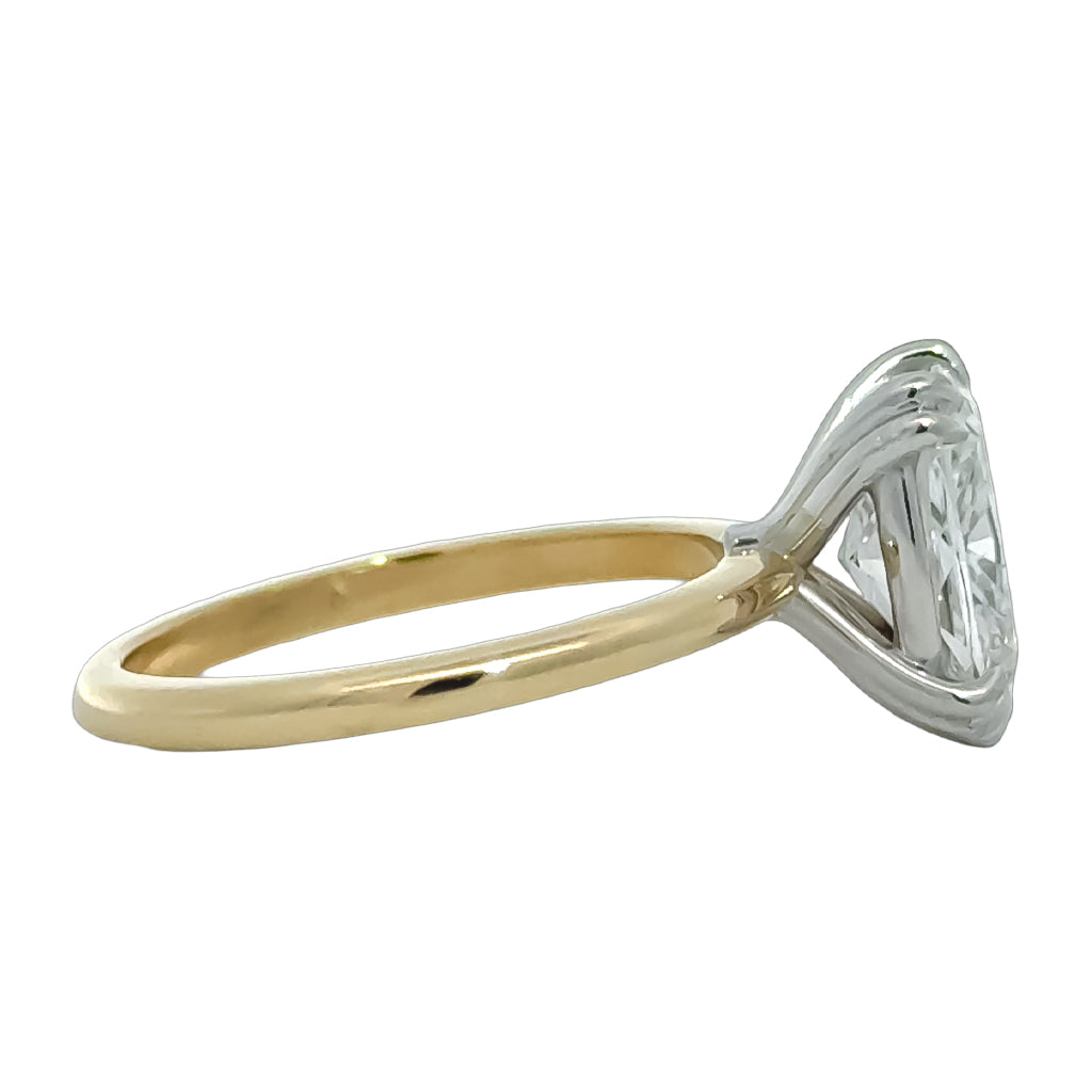 Gold Solitaire LAB GROWN Diamond Ring