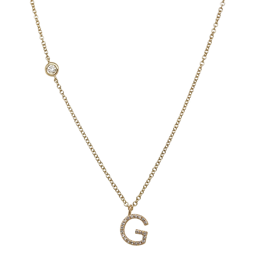 Accented Initial Necklace