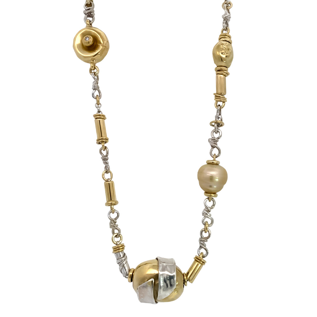 Yellow and White Gold Necklace