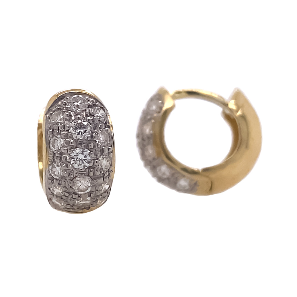 Chubby Pave Huggie Earrings