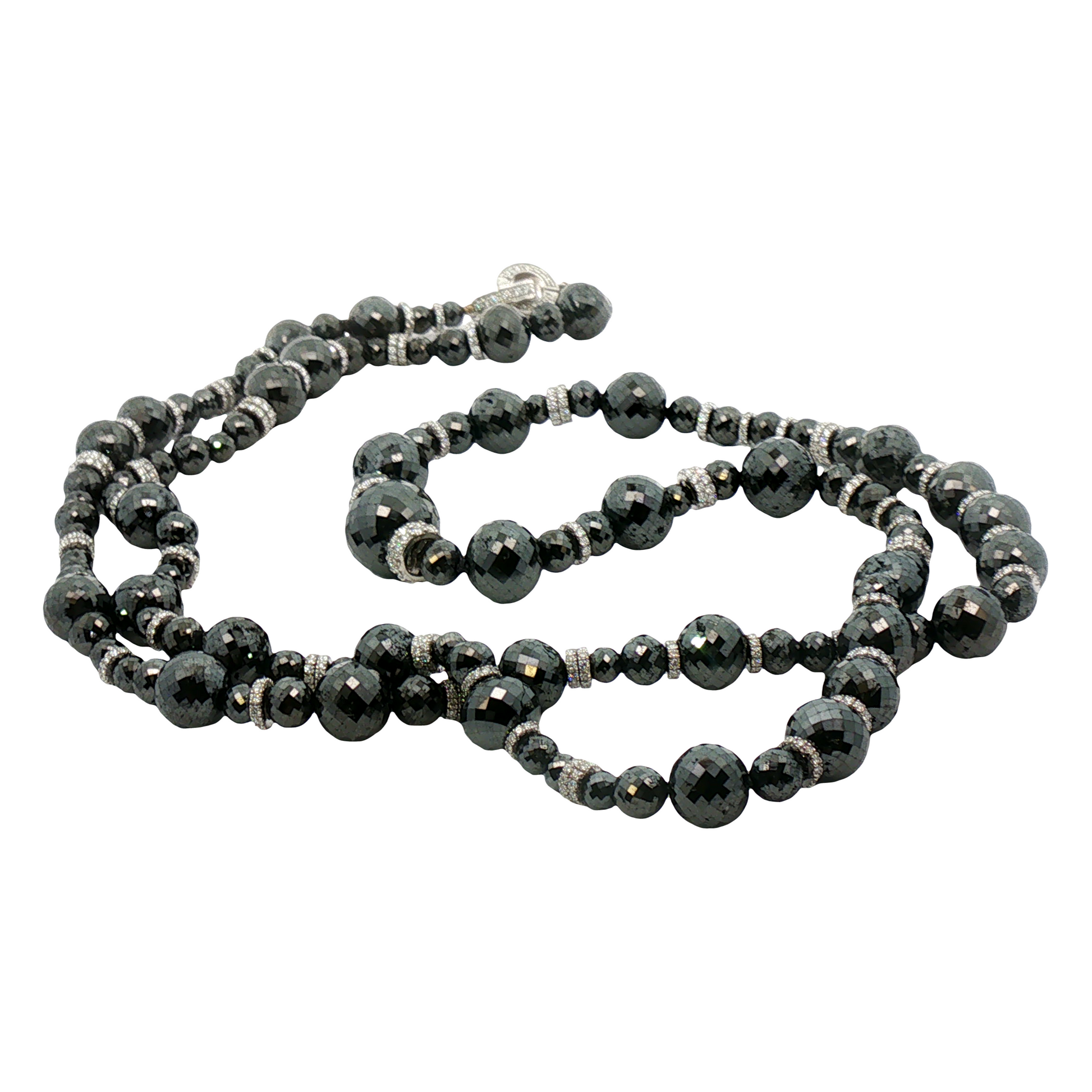 Black Diamond Bead Necklace