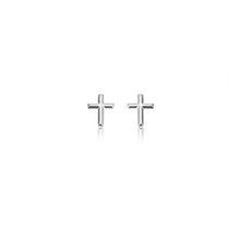 Mini Raised Cross Stud Earrings