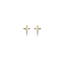 Mini Raised Cross Stud Earrings
