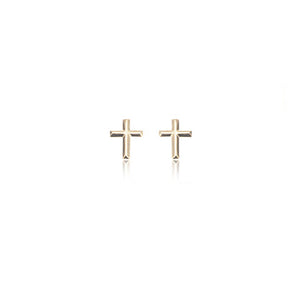 Mini Raised Cross Stud Earrings