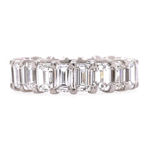 Emerald cut diamond eternity band