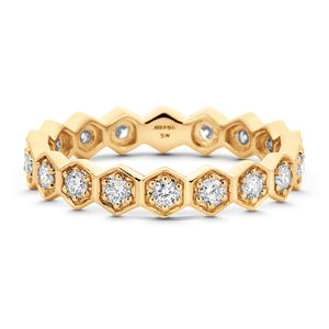 Hexagon Diamond Eternity Band