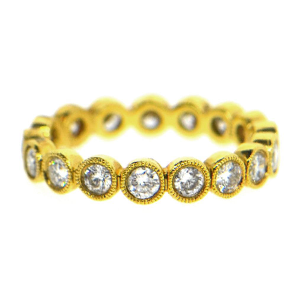 bezel set diamond eternity band