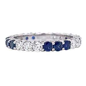 Diamond and Sapphire Eternity Band