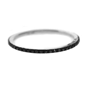 Black diamond band ring