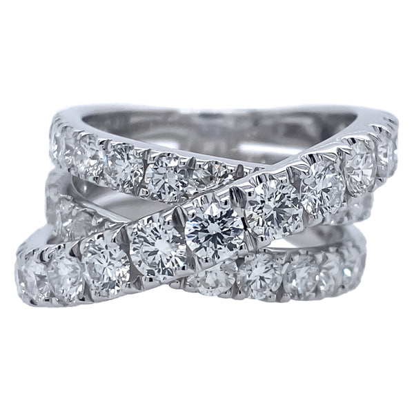 Diamond Crossover Ring