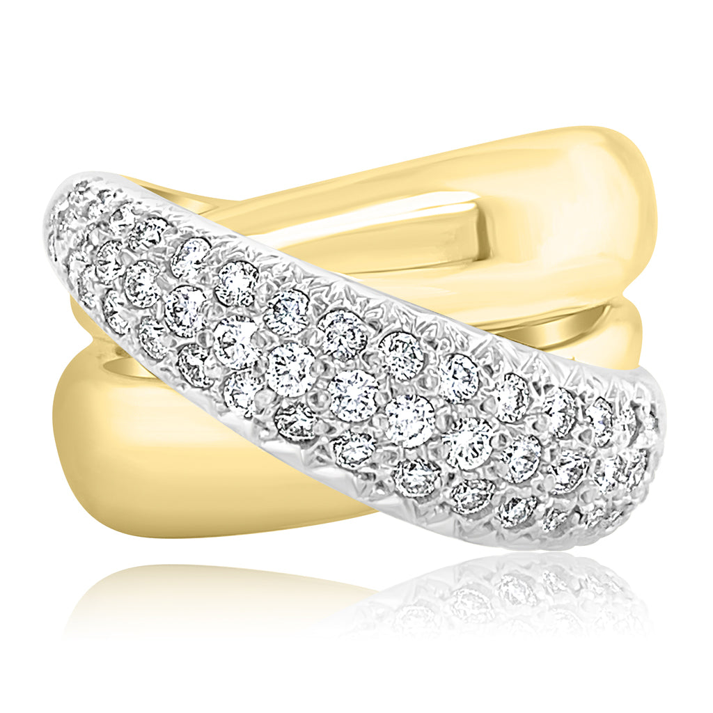Diamond Criss Cross Ring