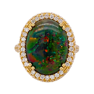 Black Opal Ring