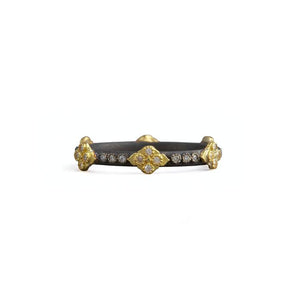 Oxidized Old World Crivelli Cross Diamond Ring