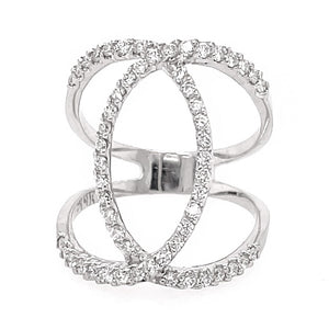 Criss Cross Diamond Ring