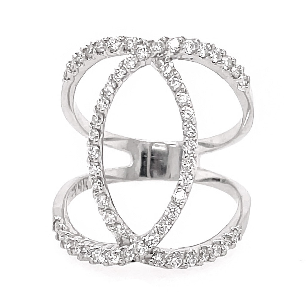 Criss Cross Diamond Ring