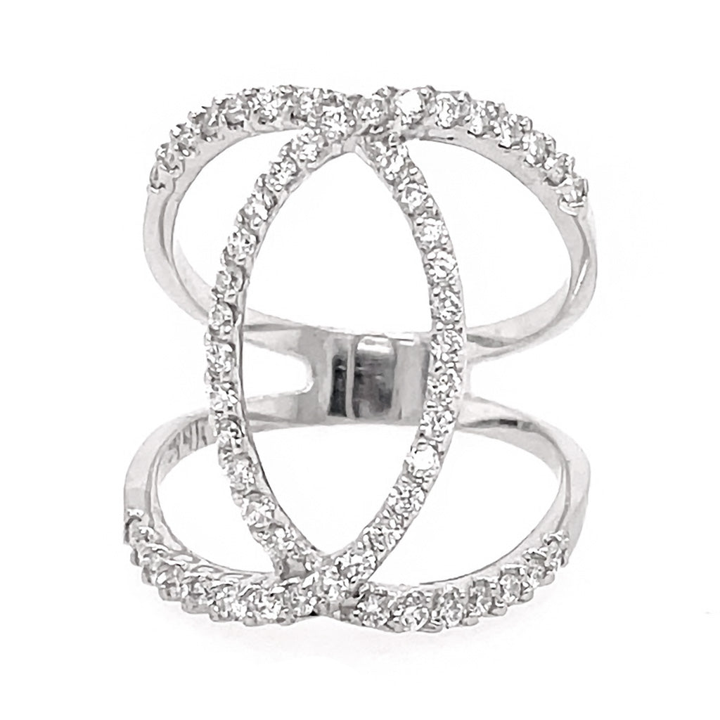 Criss Cross Diamond Ring