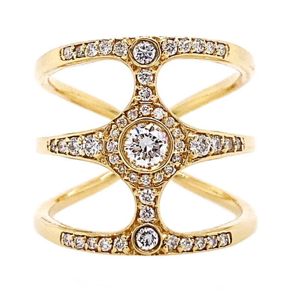 triple band diamond ring