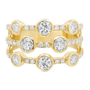 Three Row Diamond Band