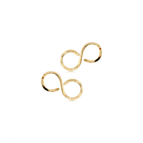 Hammered Infinity Stud Earrings
