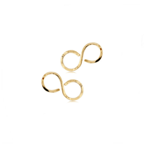 Hammered Infinity Stud Earrings