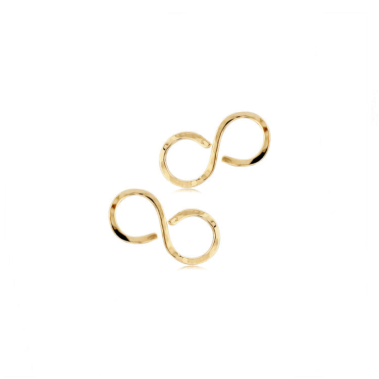 Hammered Infinity Stud Earrings